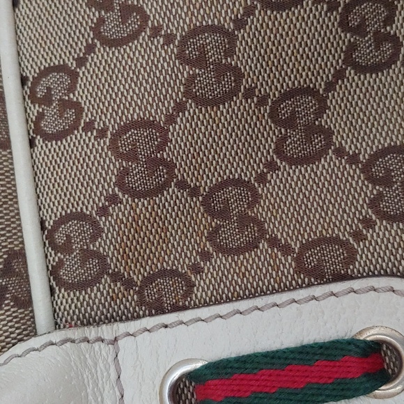 Authentic Gucci GG Monogram Supreme Sherry Web Princy Boston Tote Shoulder Bag - Picture 9 of 14